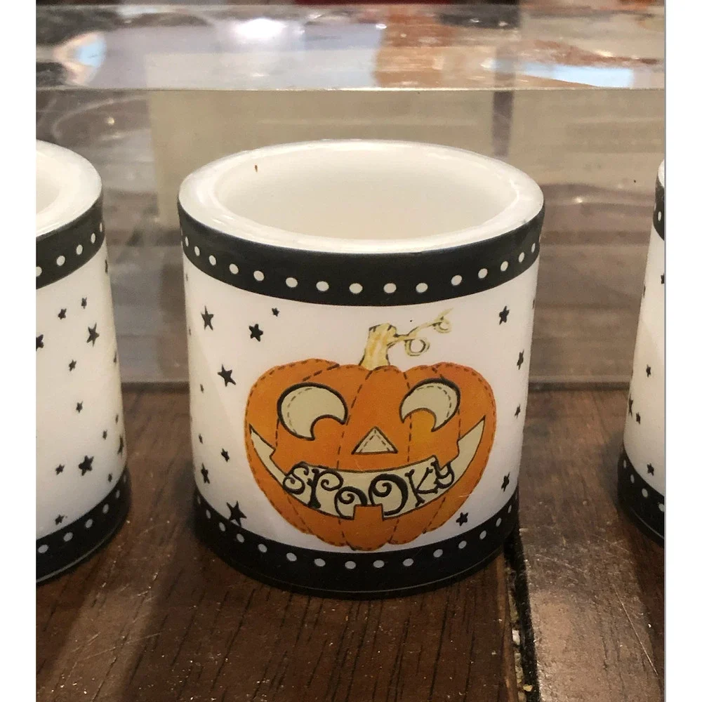 Pottery Barn Kids Halloween Votive Flameless Battery Candles Set of 3 *1 missing